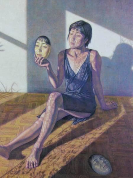 稲垣孝二、午後、超希少画集画、高級額装付