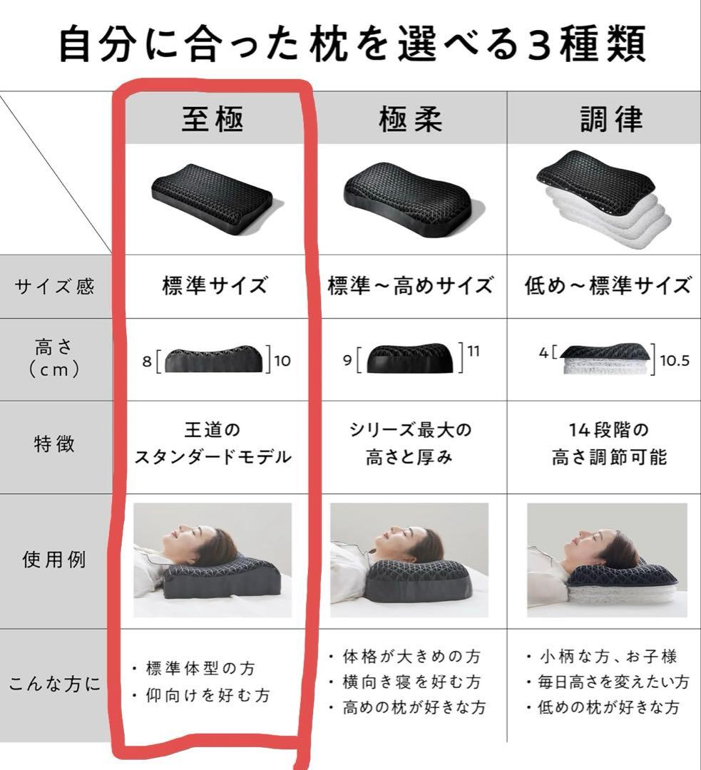 【美品】ヒツジのいらない枕 至極(スタンダード)テンセル枕カバー付 丸洗いOK