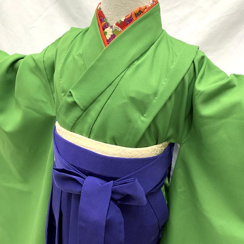 505ag77■ 七五三 七歳 女児 着物&袴&袴下帯 一つ紋■美品