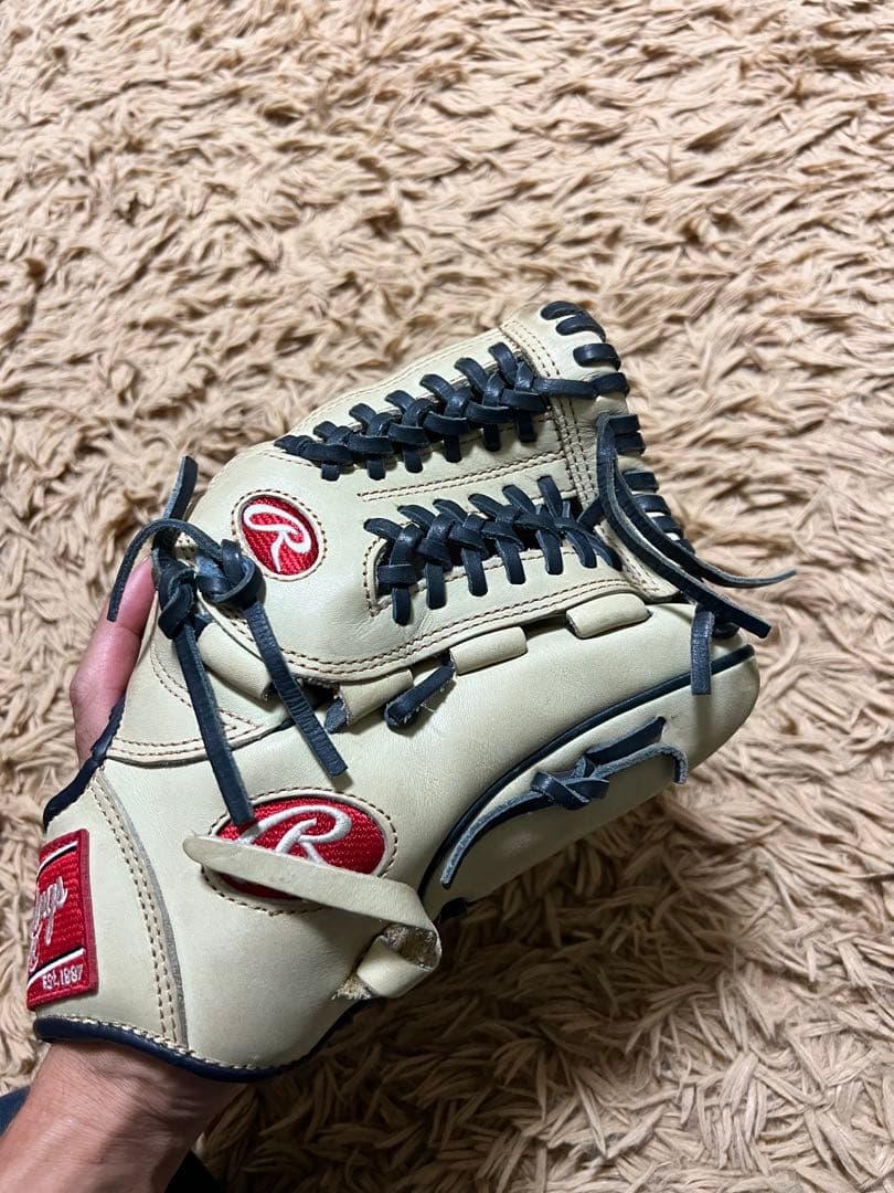 【※一気に値下げ】Rawlings 軟式 クリーム色【大人用】内野用グラブ