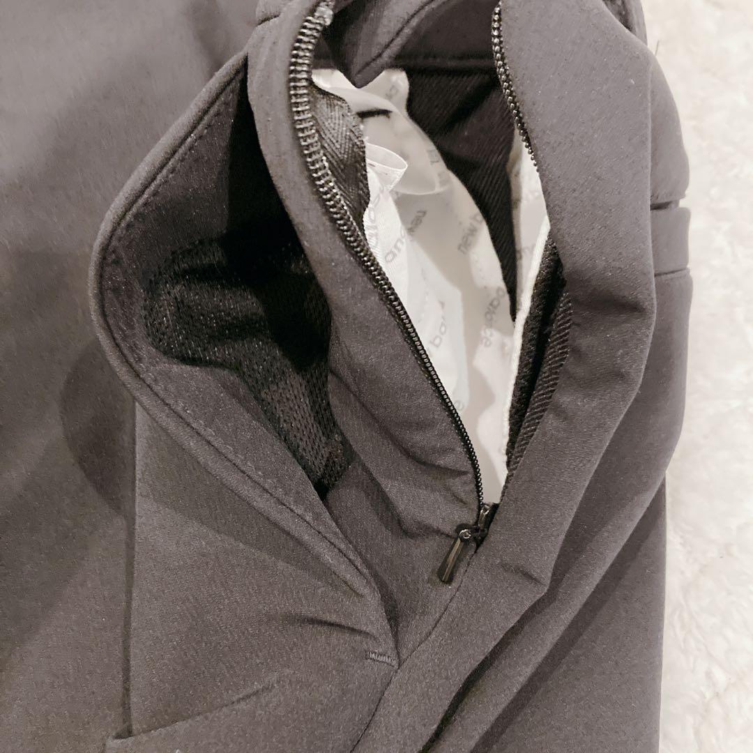 【美品】ニューバランス ストレッチ プリーツ スカート 台形 ブラック 黒 ロゴ