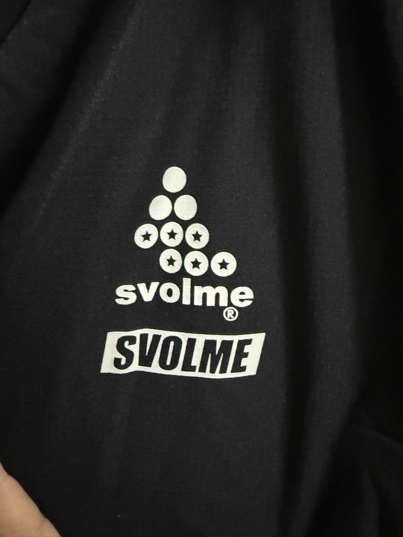 SVOLME フード付きベンチコート ブラック