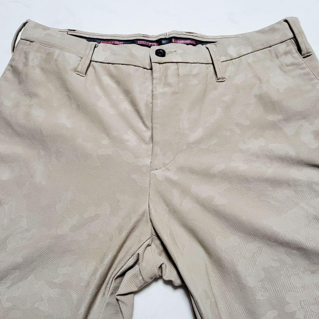 ブリーフィングゴルフ パンツ L 迷彩 ストレッチ メンズ　カモフラ　ベージュ