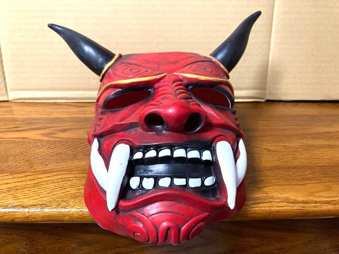 希少 般若 赤鬼 エンマ大王 マスク ハロウィン コスプレ 仮装