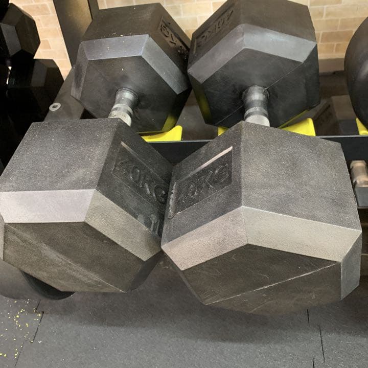 ラバーヘックス  ダンベル　10kg 2個