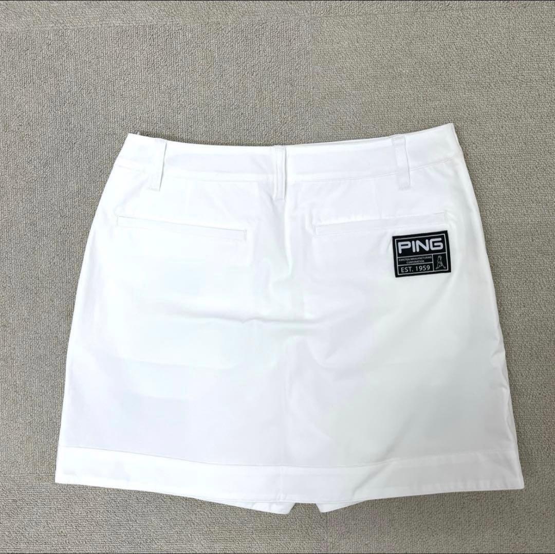 ★中古品★ PING スカート　ホワイト　Mサイズ　ストレッチ　撥水