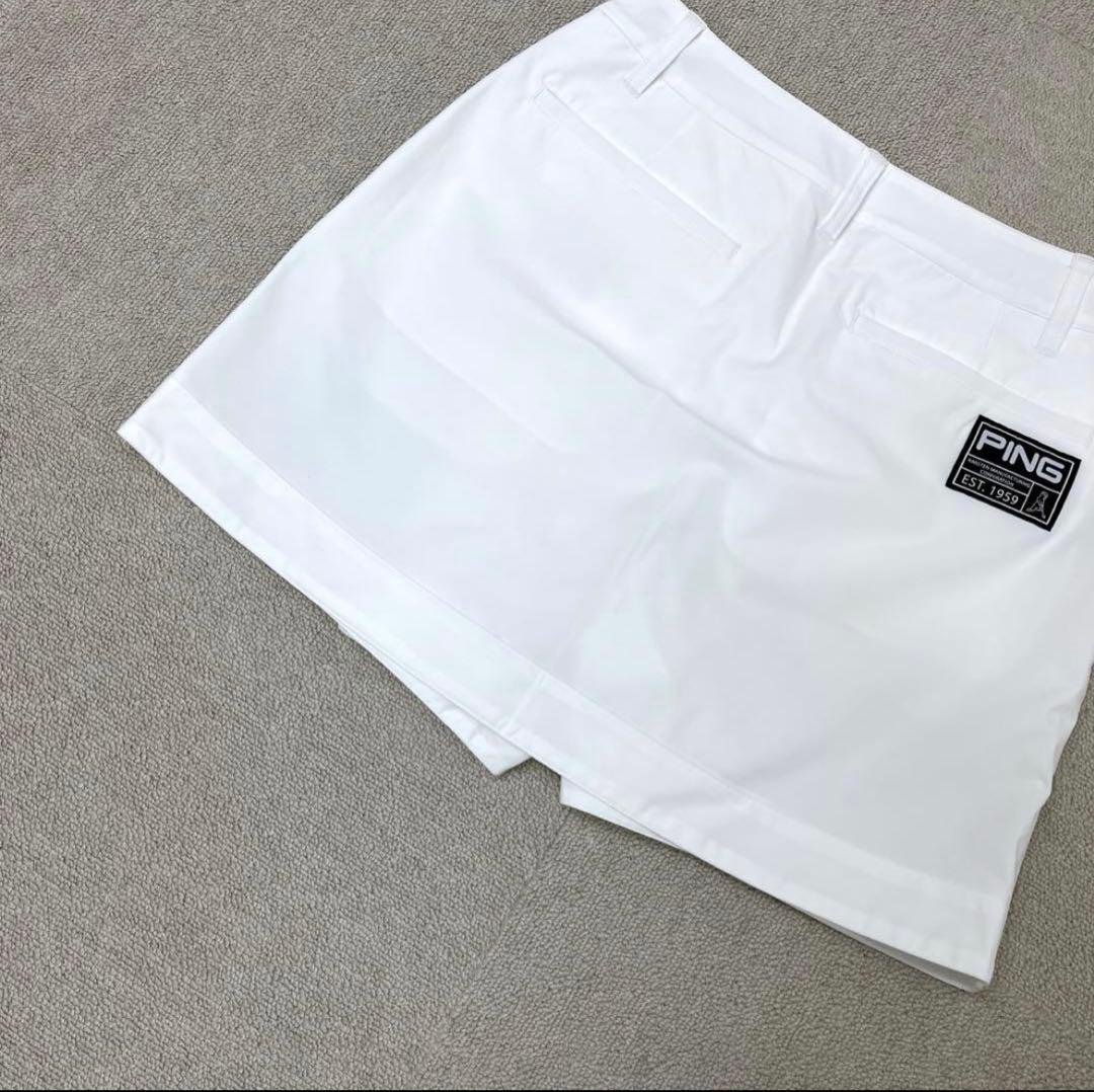 ★中古品★ PING スカート　ホワイト　Mサイズ　ストレッチ　撥水