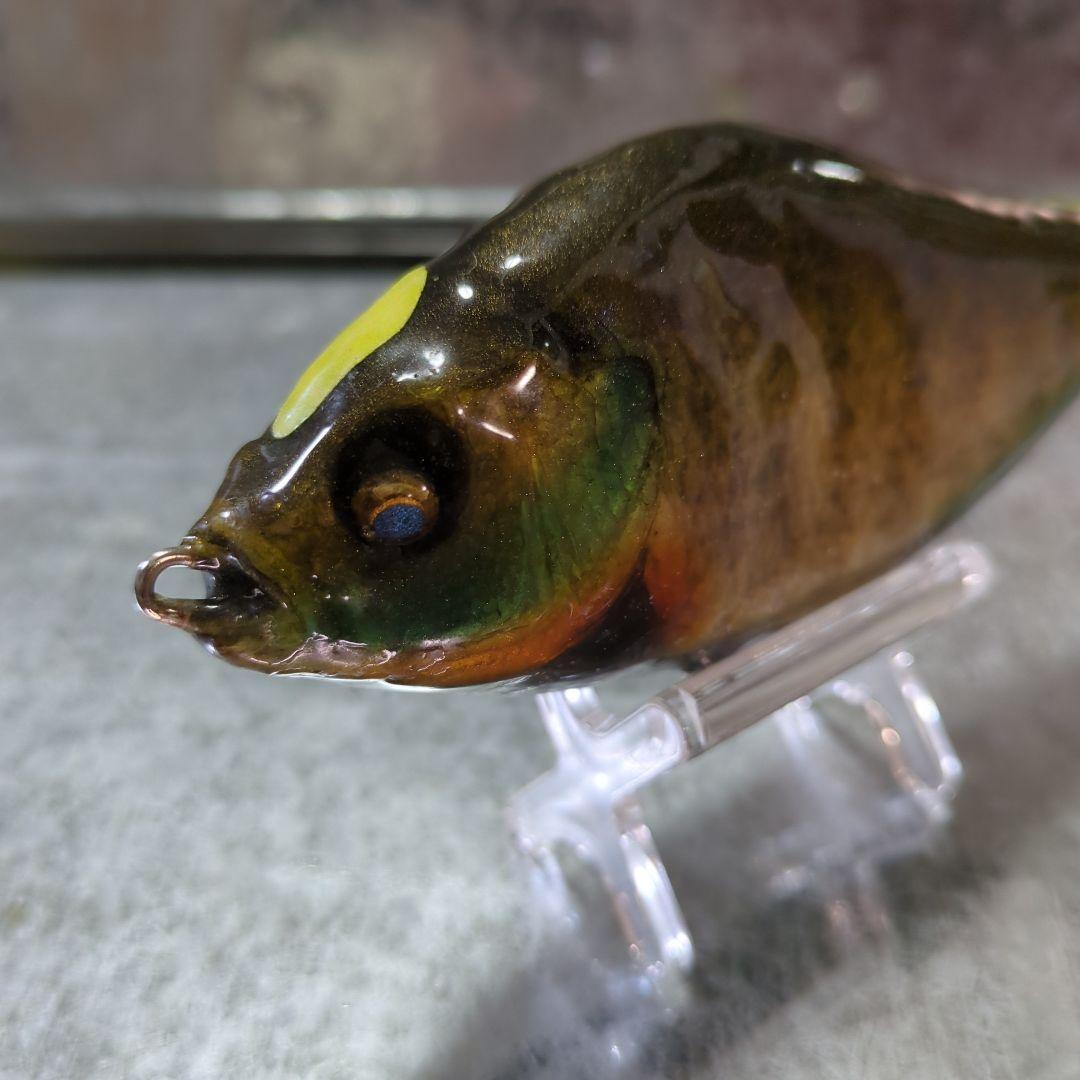 激レア　魚皮貼り　サルモスライダー　ブルーギル皮貼り　超リアル