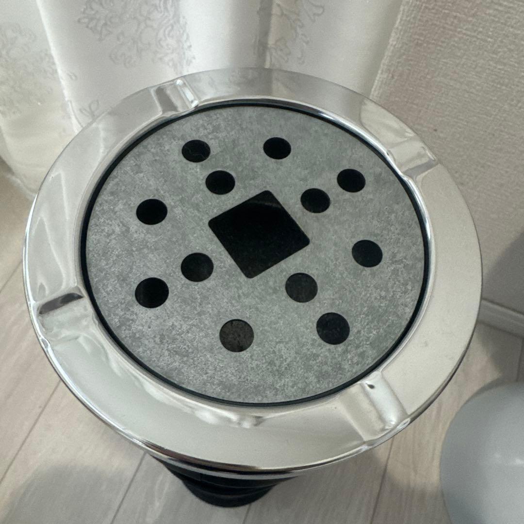 矢沢永吉　レア　E.YAZAWA円筒形スチール置き型灰皿&ゴミ箱