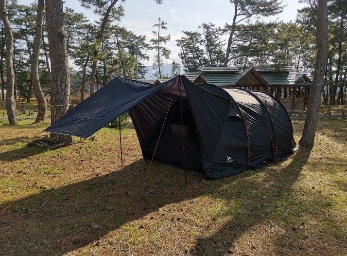 TOMOUNT トンネル テント 3-4人用 2ルーム テント オールシーズン