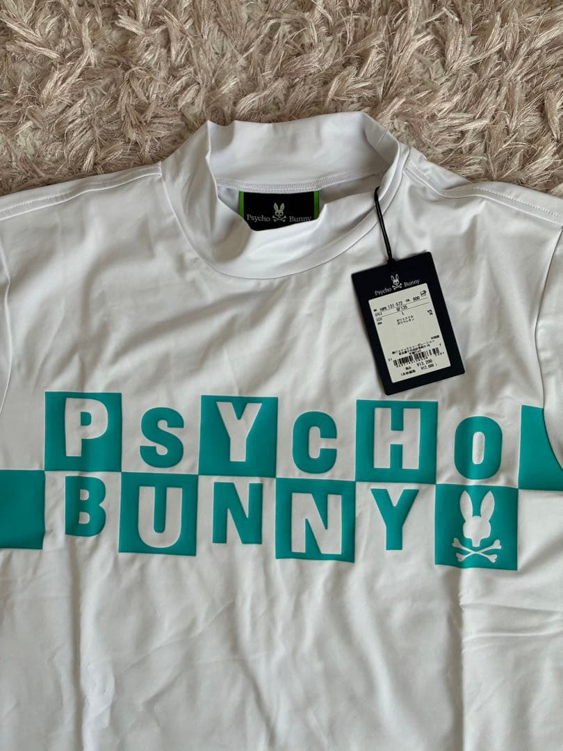 PSYCHO BUNNY ゴルフ　モックネック　ホワイト　サイズL