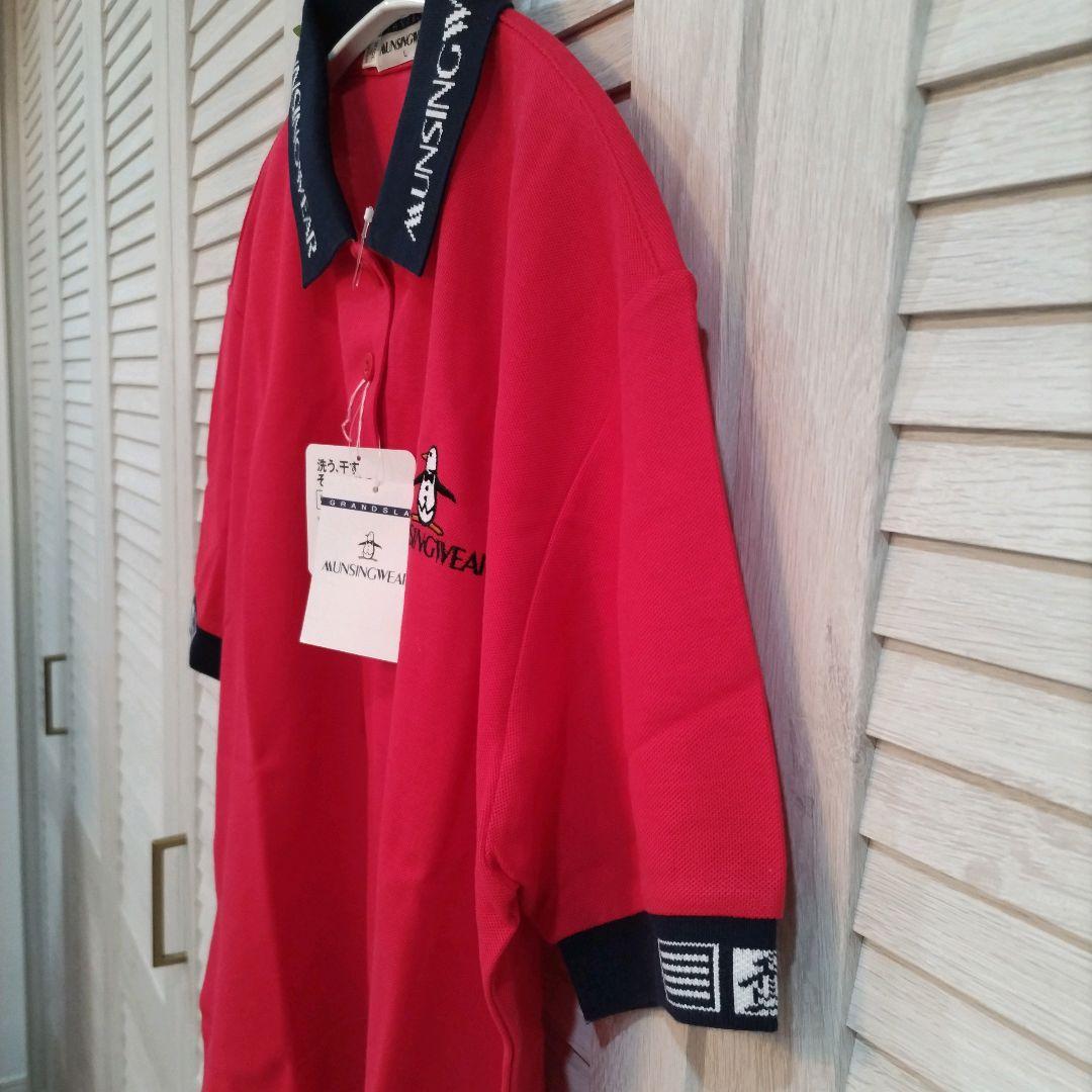 884 MUNSINGWEAR♥赤ポロシャツ♥半袖