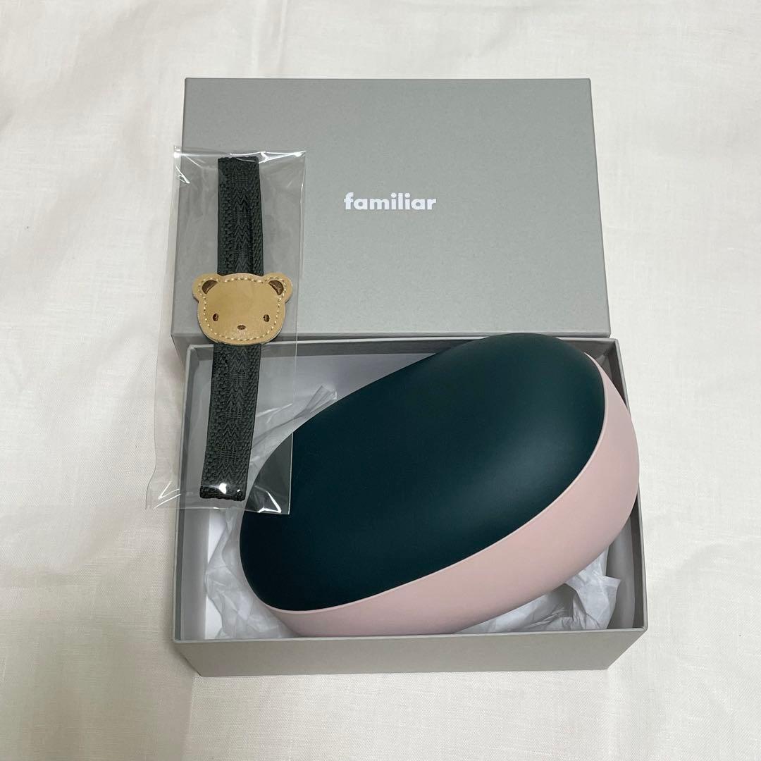 最終値下げ 新品 familiar ランチボックス グリーン×ピンク ファミリア