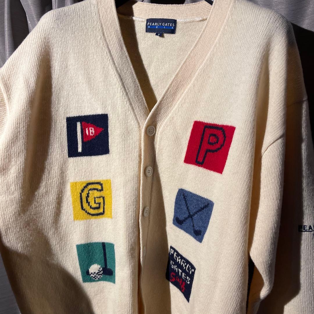 PEARLY GATES ゴルフ カーディガン　サイズ3 パーリーゲイツ　ニット