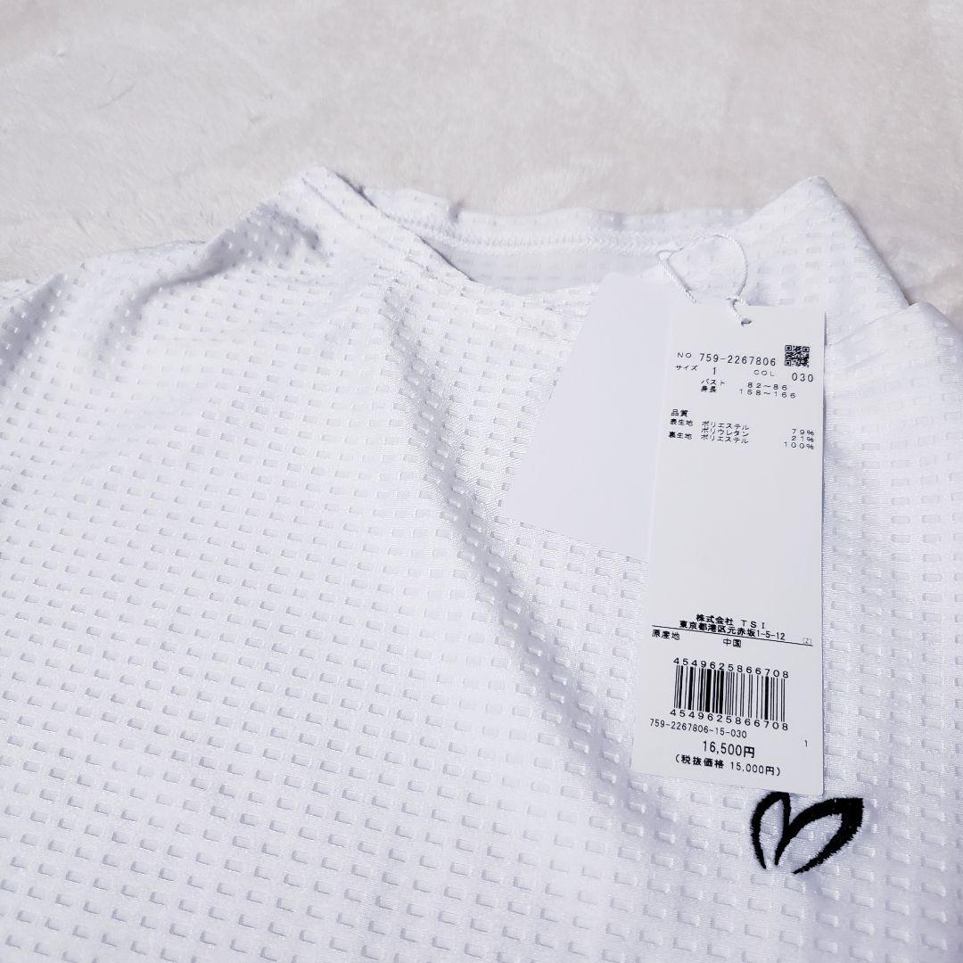 新品マスターバニー　シャツ ホワイト　モックネック　Tシャツ　ゴルフウェア　M