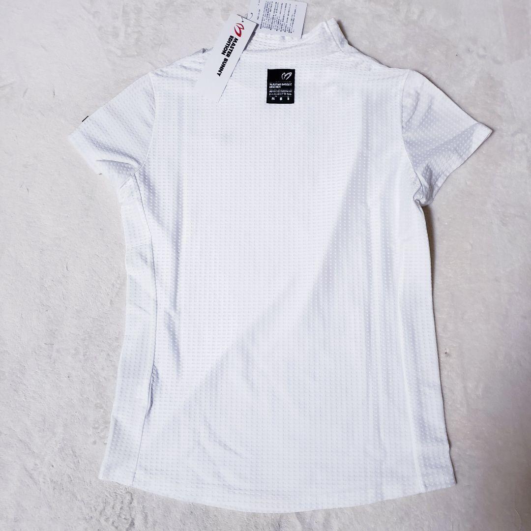 新品マスターバニー　シャツ ホワイト　モックネック　Tシャツ　ゴルフウェア　M