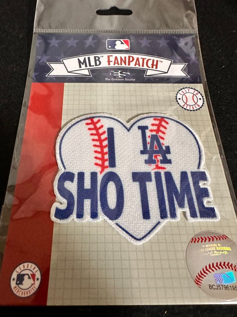 大谷翔平LAドジャースMLBファンワッペンとピンセット