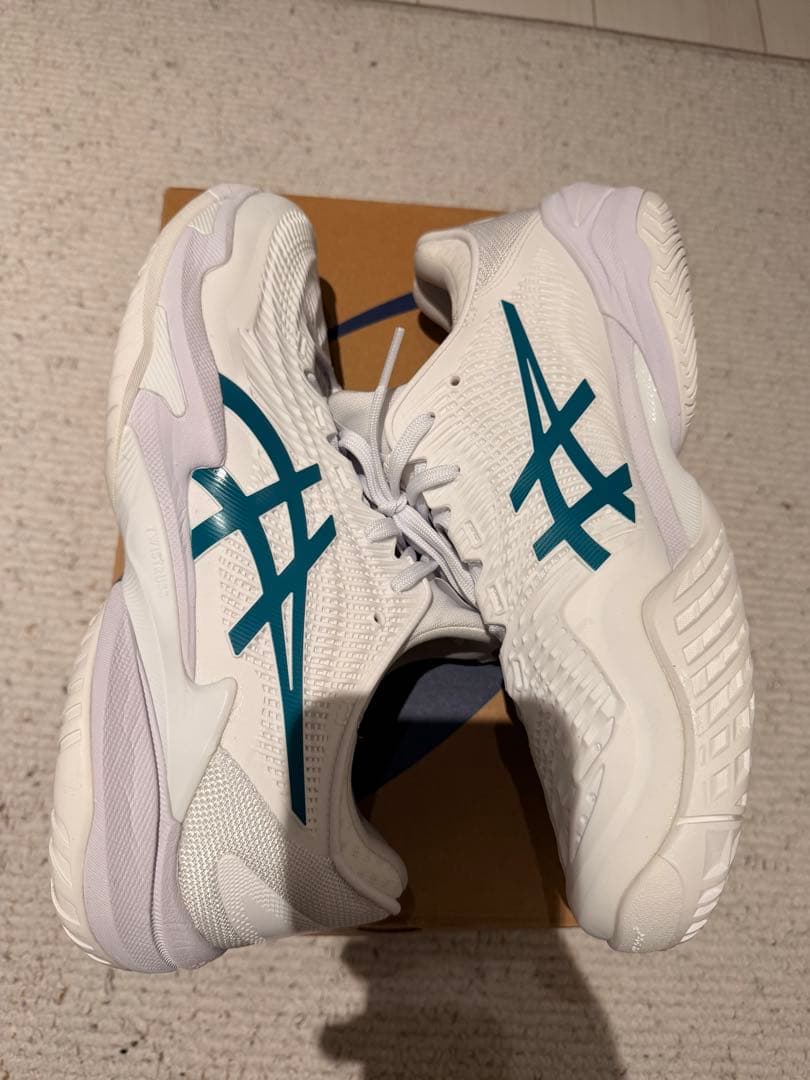 ASICS COURT FF 3 NOVAK ホワイト/ピッチグリーン 40