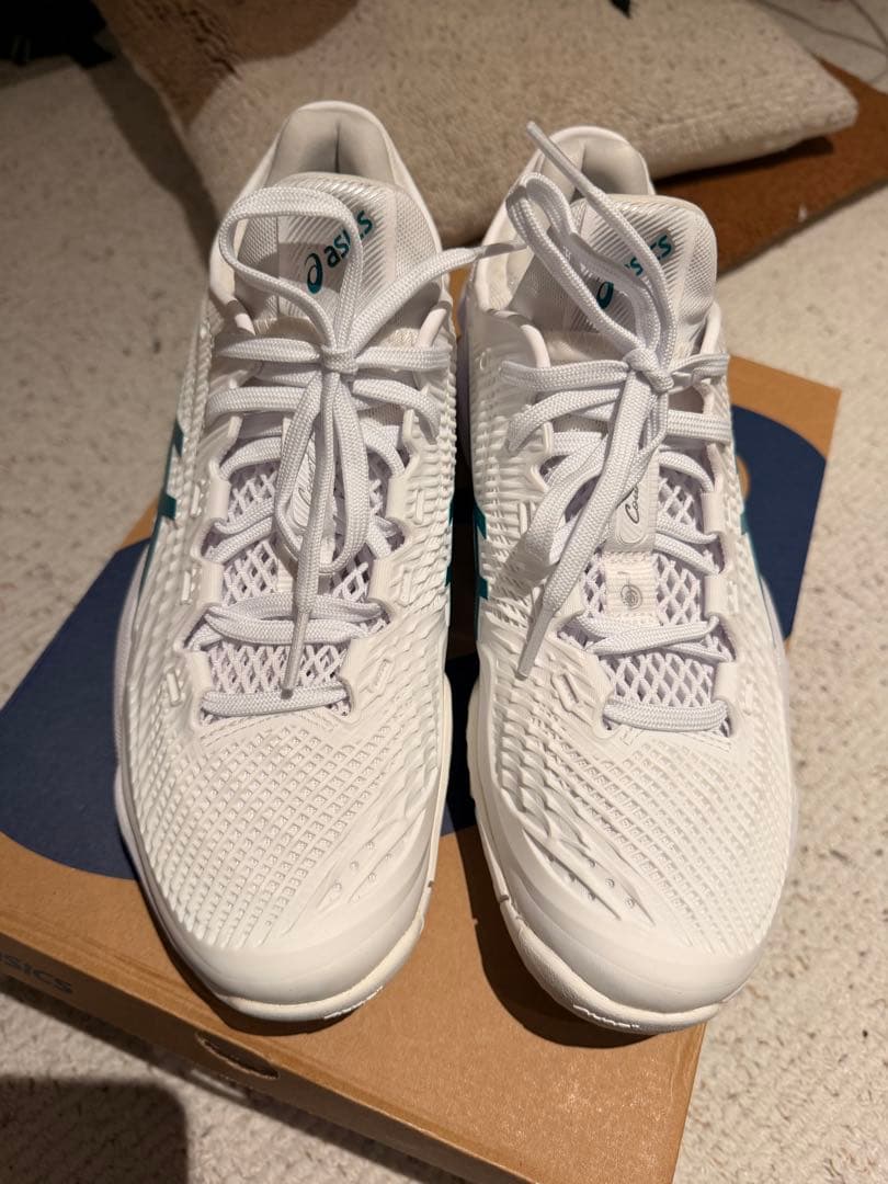 ASICS COURT FF 3 NOVAK ホワイト/ピッチグリーン 40