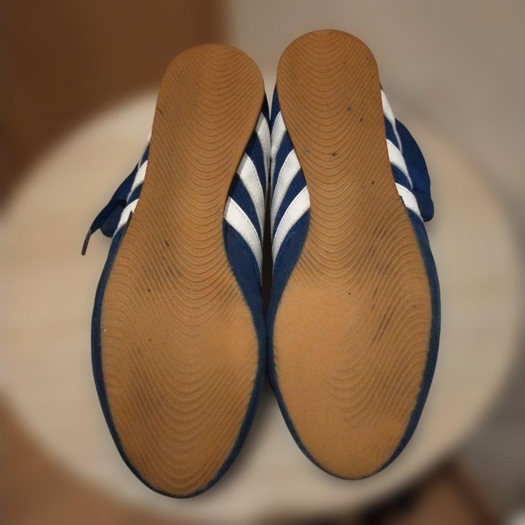 adidas ボクシングシューズ 青 ハイカット