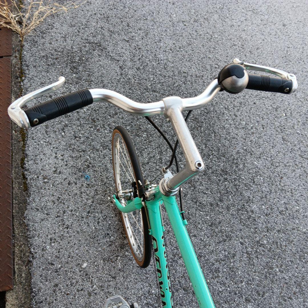 ターコイズ スチールフレーム 小径自転車