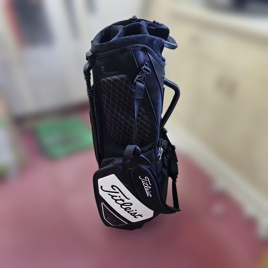 Titleist ゴルフキャディバッグ スタンド黒/白