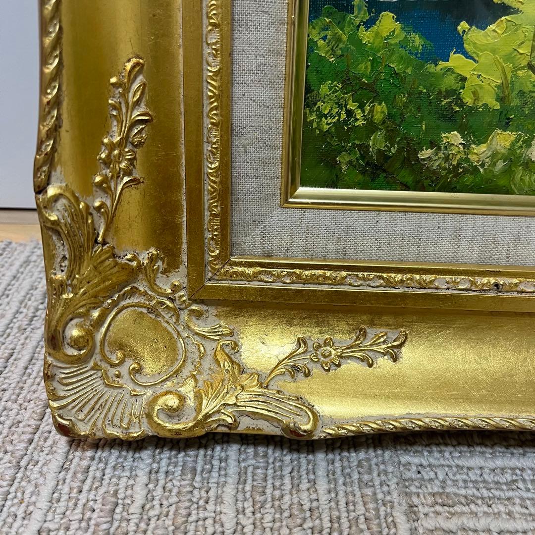 羽沢清水　浦城海岸　風景画　油彩画　額装　サイン有り
