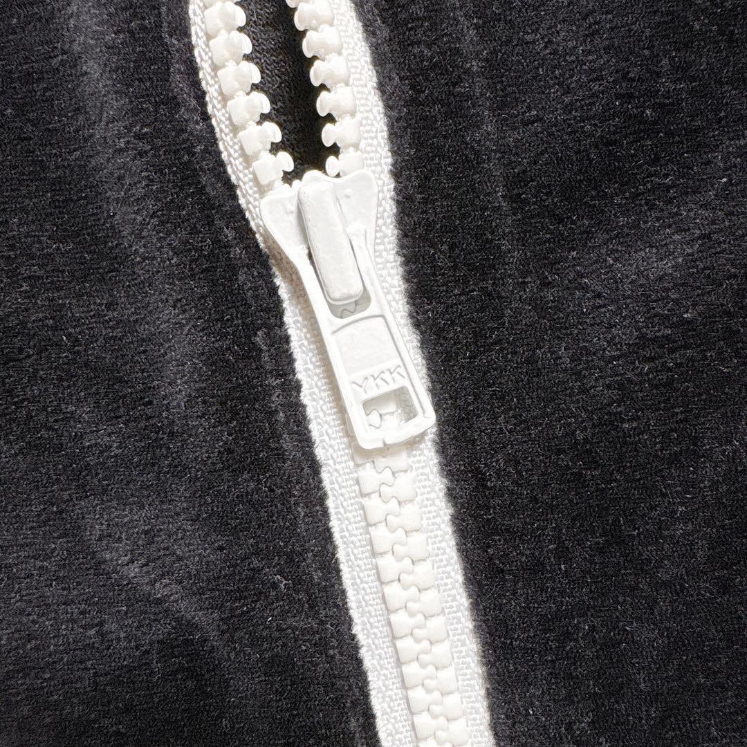 アルチビオ【２３AW】ベロアブルゾン　ジャケット　黒S　スパンコールロゴ