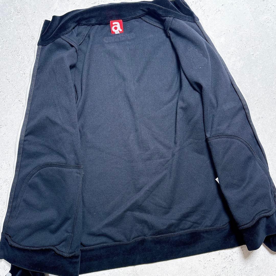 アルチビオ【２３AW】ベロアブルゾン　ジャケット　黒S　スパンコールロゴ