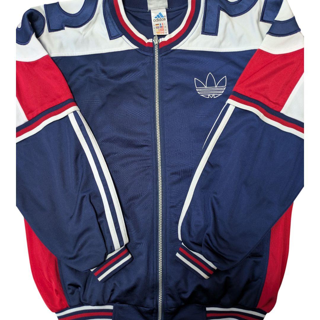【美品】激レアadidas 90s フルジップジャージ万国旗タグ 3色　Y2K