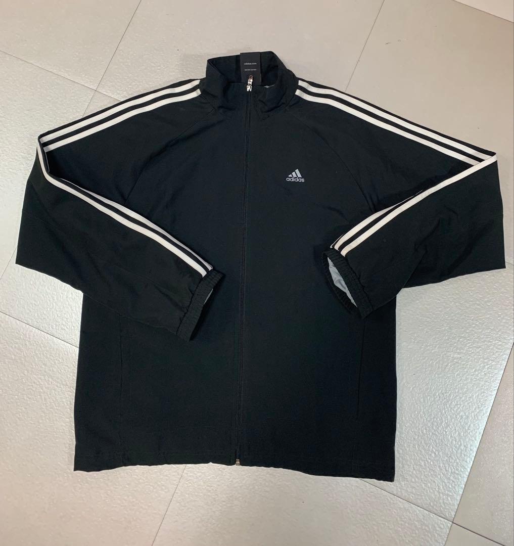 adidas ブラック ジャージセットアップ