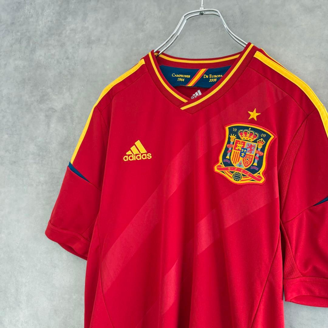 adidas アディダス スペイン代表ユニフォーム ゲームシャツ レッド XL