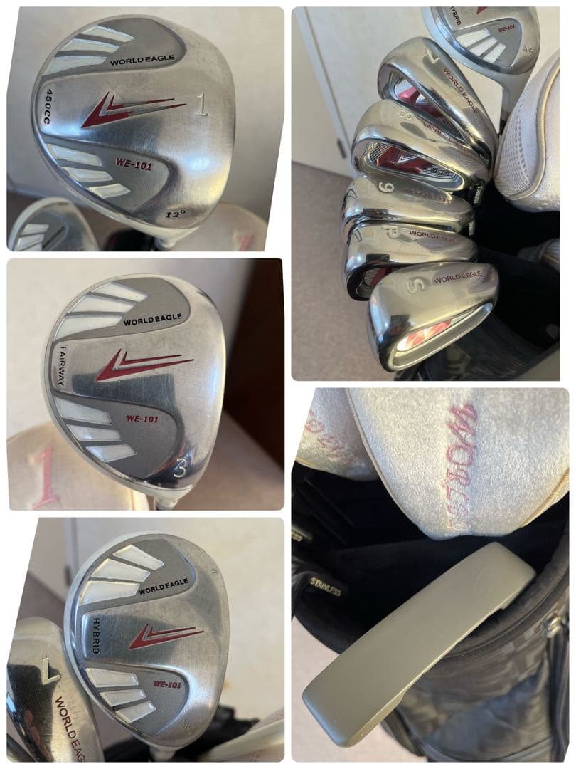 WORLD EAGLE 統一レディースゴルフクラブ9本セットキャディバッグ付