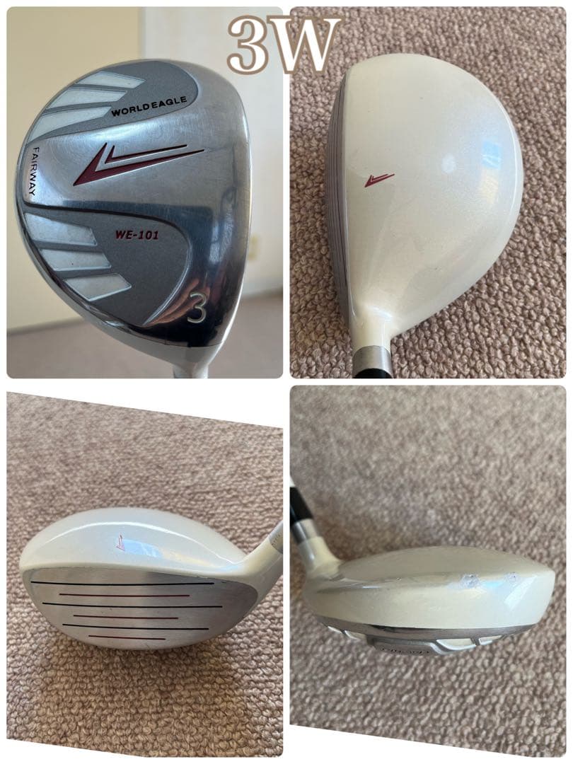 WORLD EAGLE 統一レディースゴルフクラブ9本セットキャディバッグ付