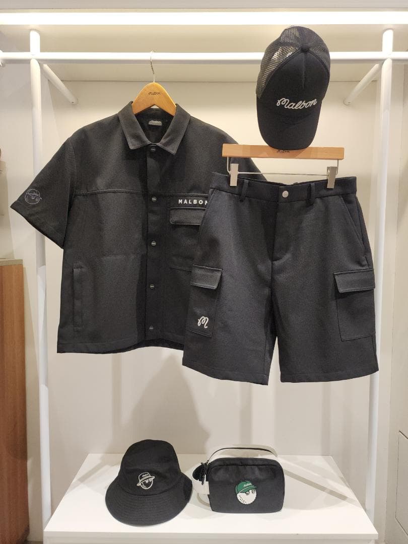 Malbon ゴルフウェア3点セット+帽子特典あり ブラック✨美品⛳