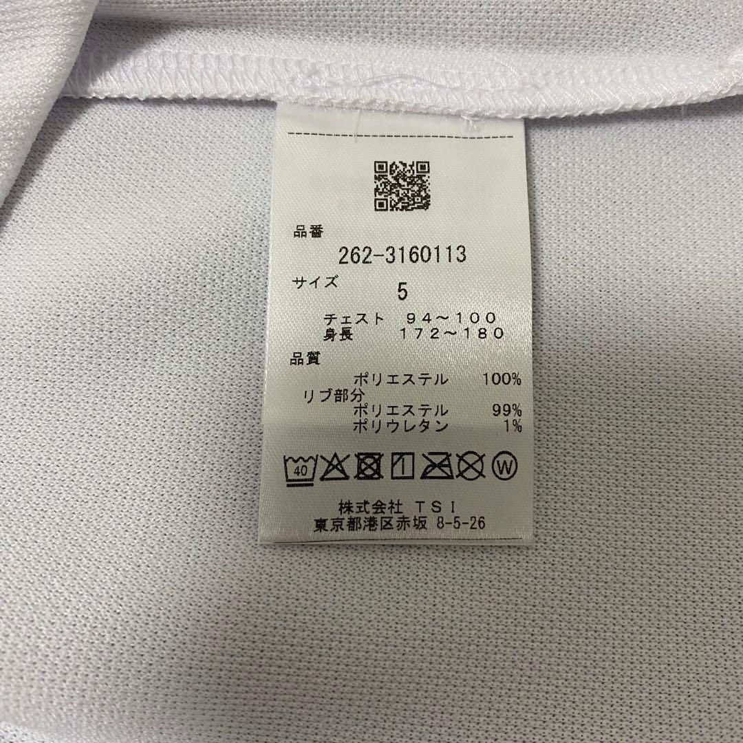 【新品】ジャックバニー 半袖ポロシャツ　英字　ホワイト　Lサイズ（5）