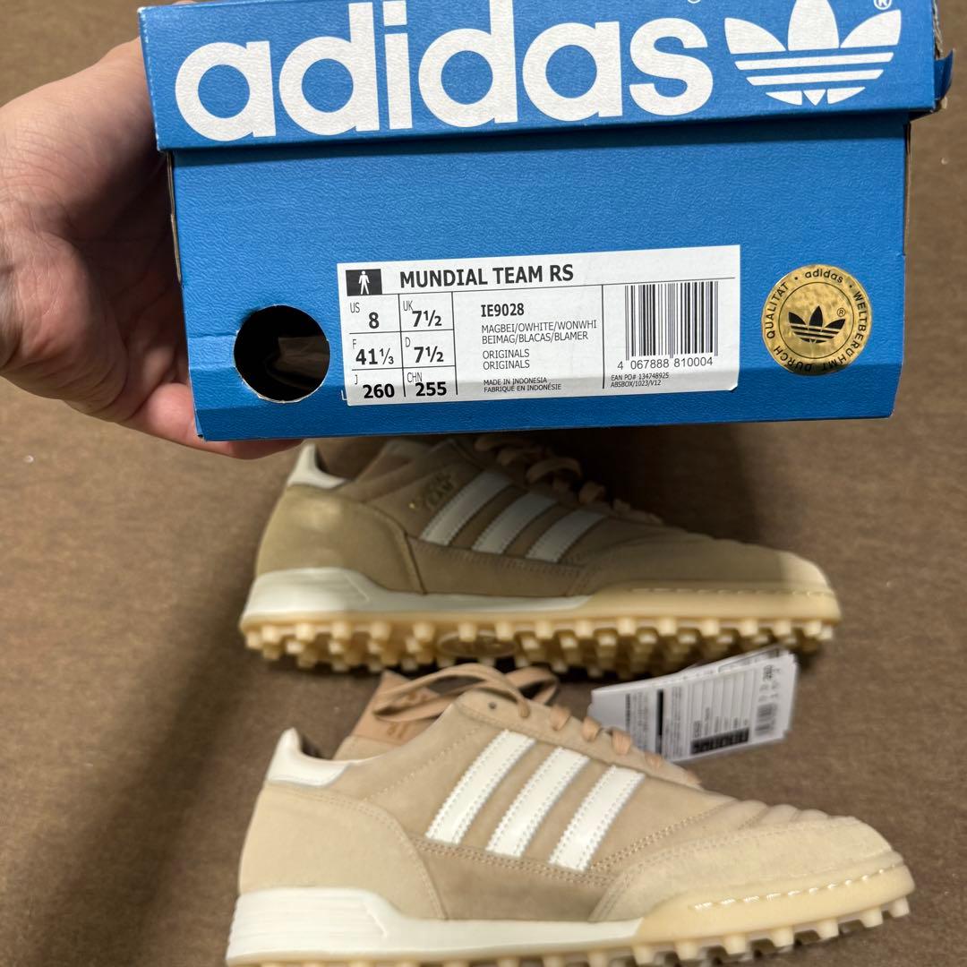 adidas ムンディアルチーム ベージュ スエード スニーカー 26.0cm