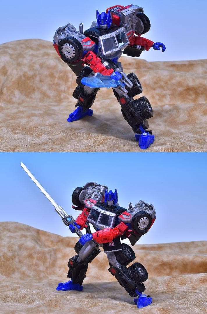 中古品 MAKETOYS バトルタンカー& レーザーオプティマスプライム