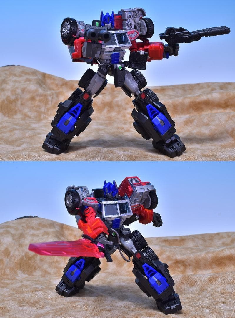 中古品 MAKETOYS バトルタンカー& レーザーオプティマスプライム