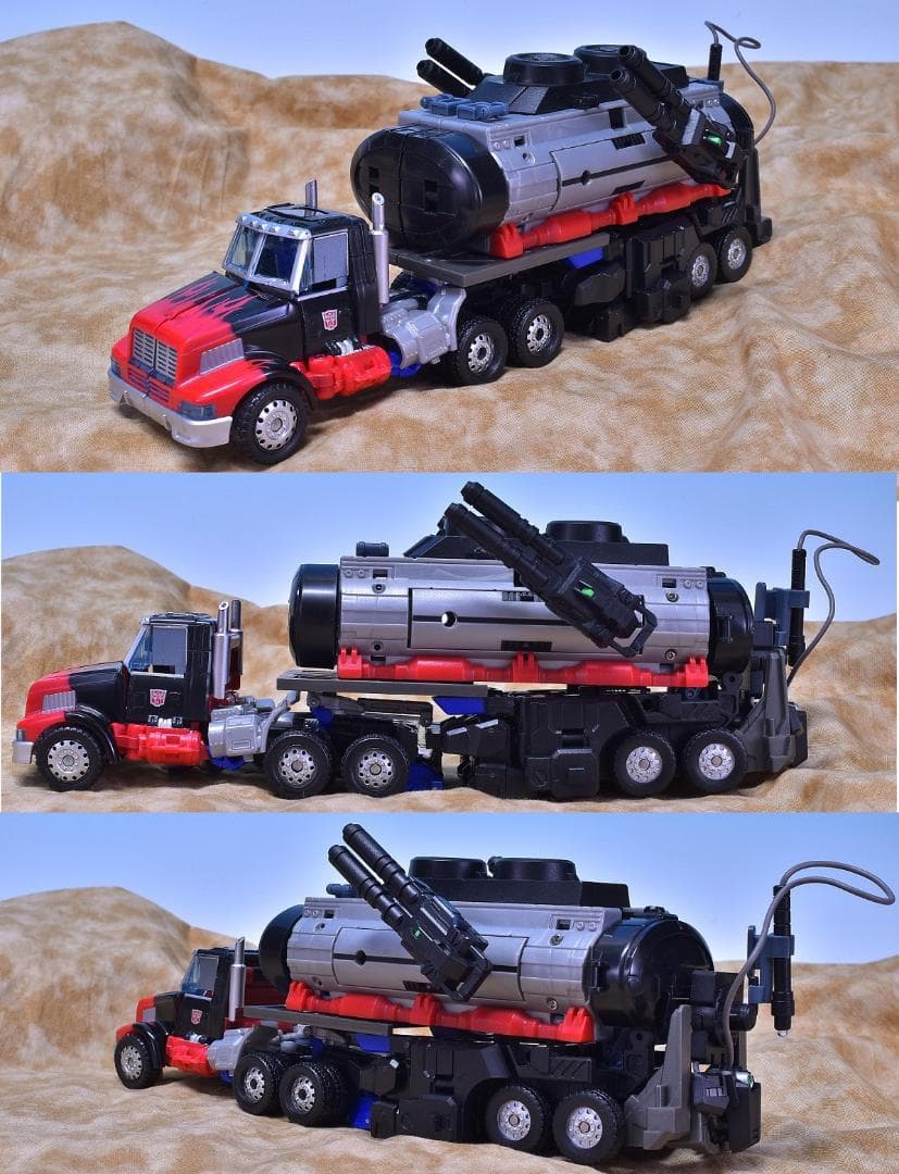 中古品 MAKETOYS バトルタンカー& レーザーオプティマスプライム