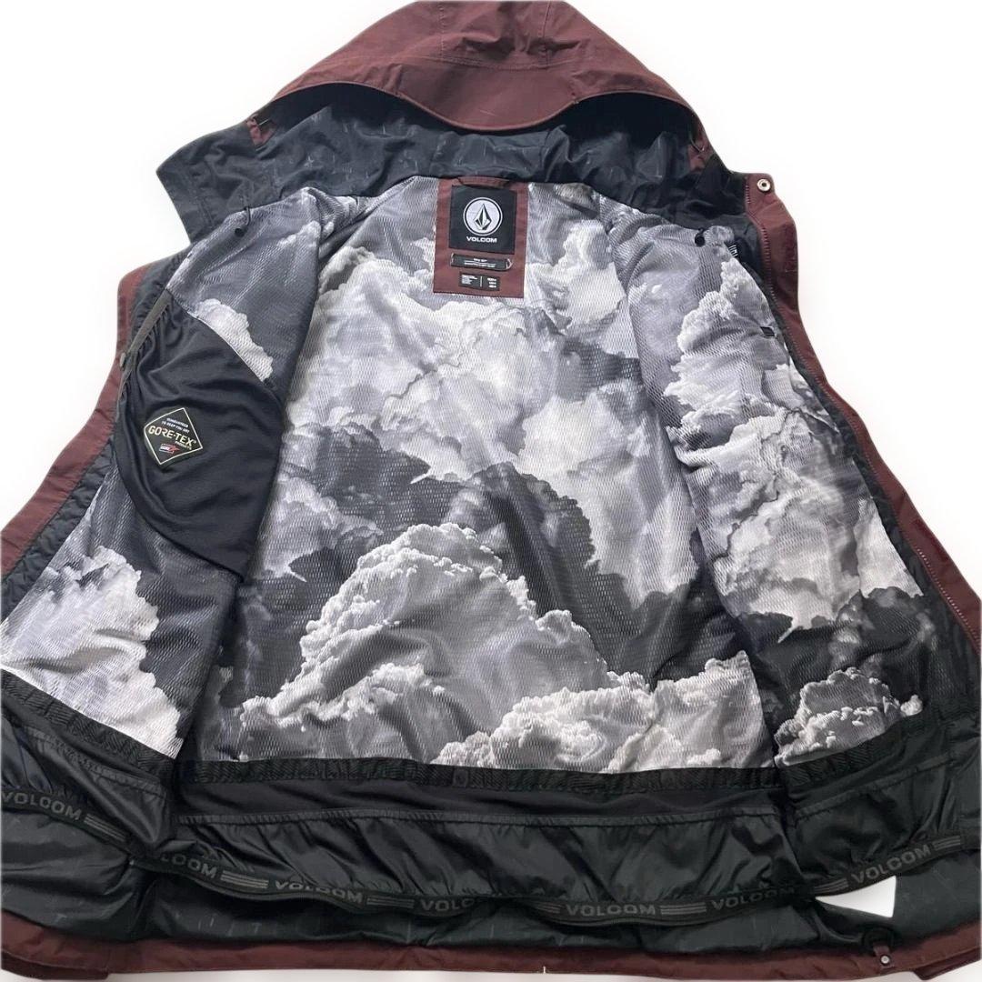 【人気】VOLCOM ボルコム GORE-TEX L スノボウェア　ボルドー