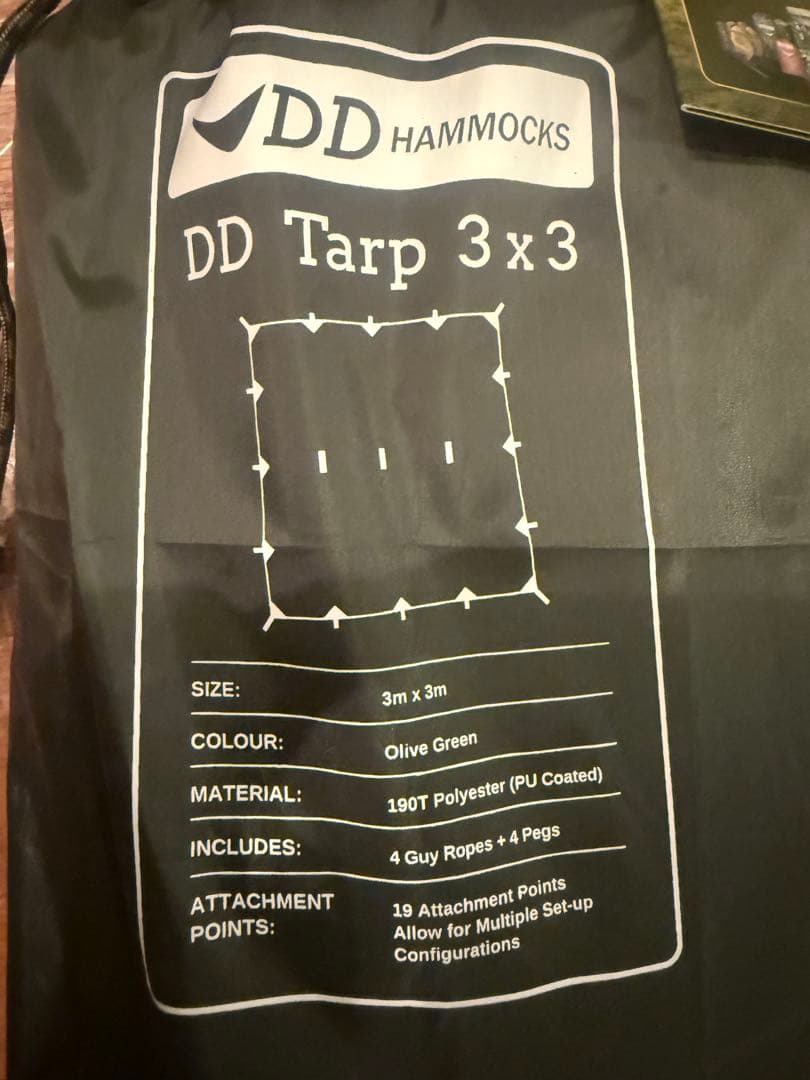DDタープ 3ｍ DD Tarp 3×3 DDハンモック メーカー直輸入