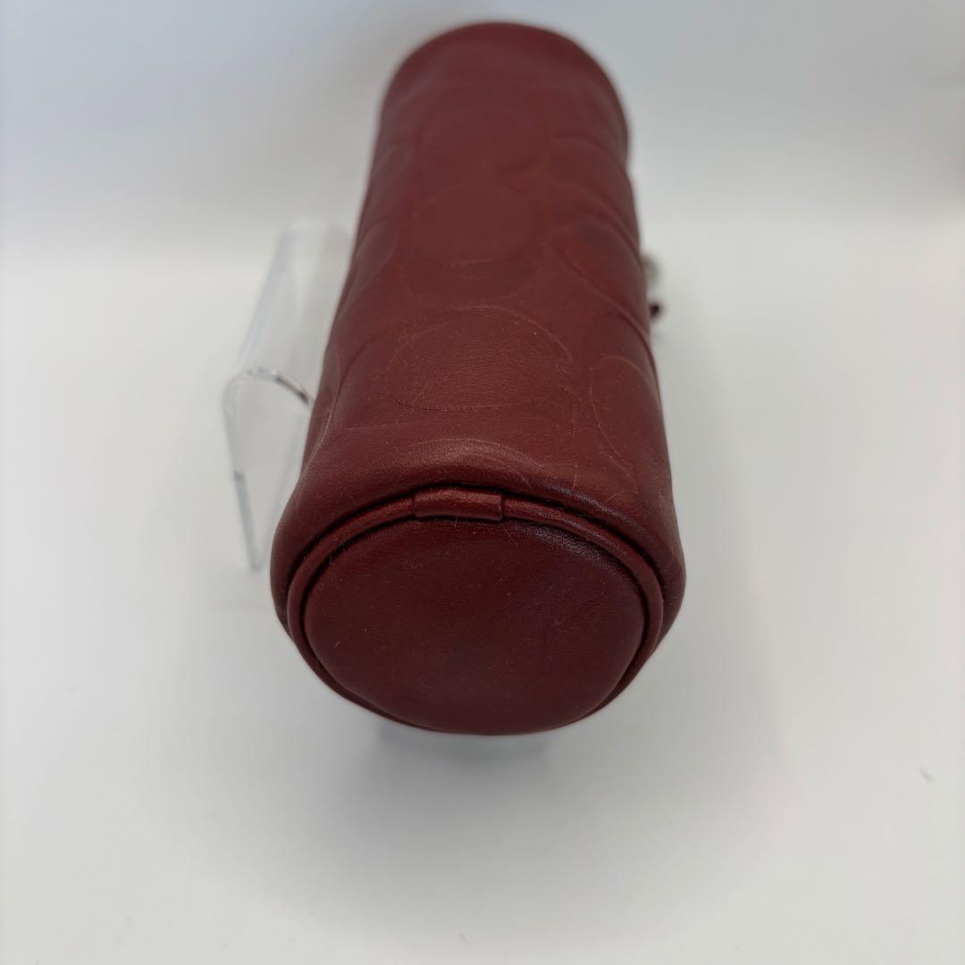 coach ゴルフボール ケース　ボルドー　ゴルフボール3個　ポーチ　コーチ