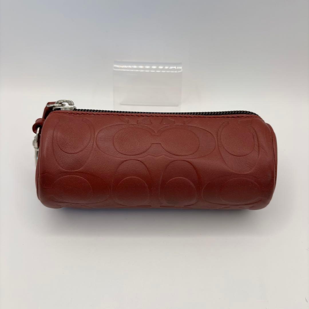 coach ゴルフボール ケース　ボルドー　ゴルフボール3個　ポーチ　コーチ