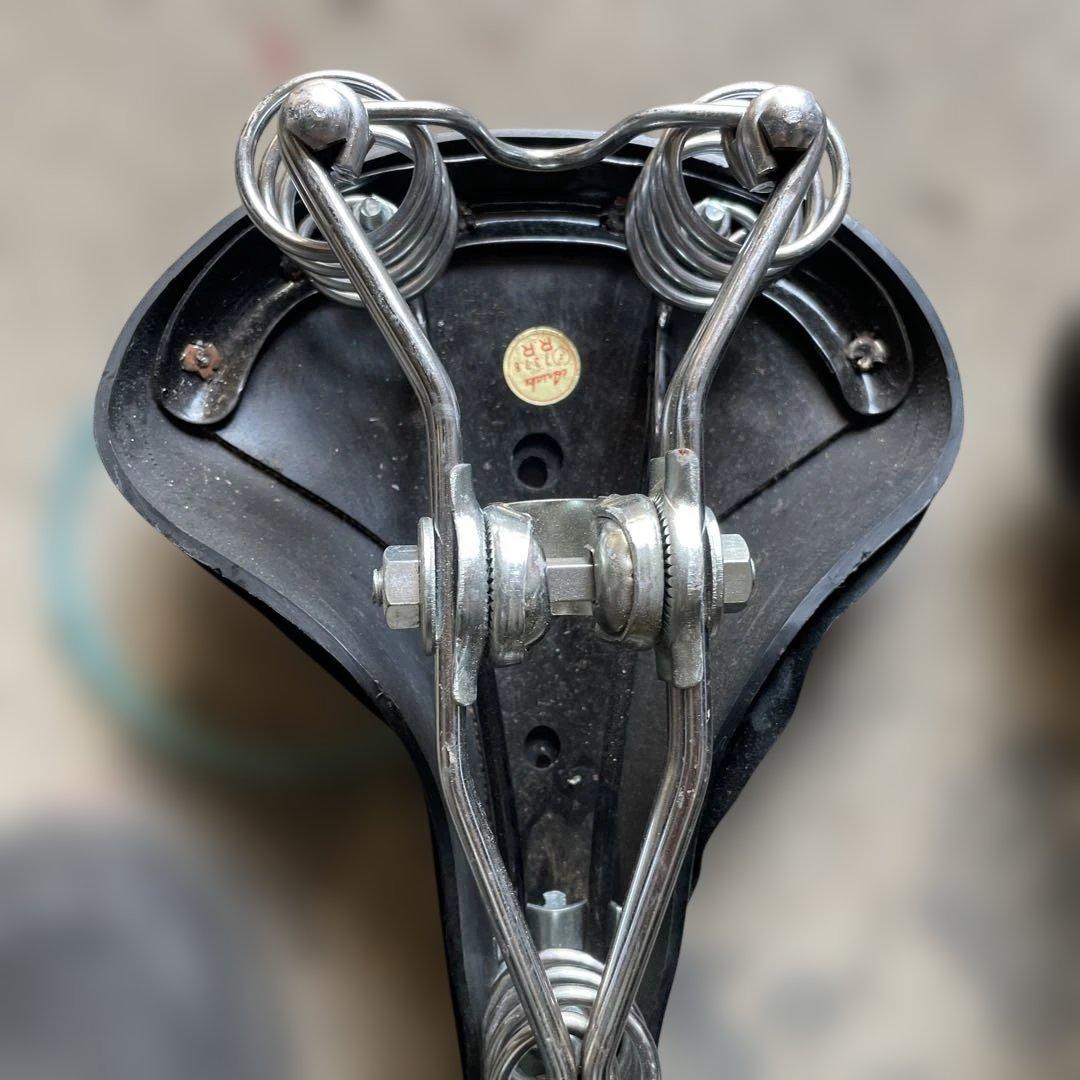 MAYT SADDLE 黒 サドル スプリング付き　1970年代丸石自転車の物
