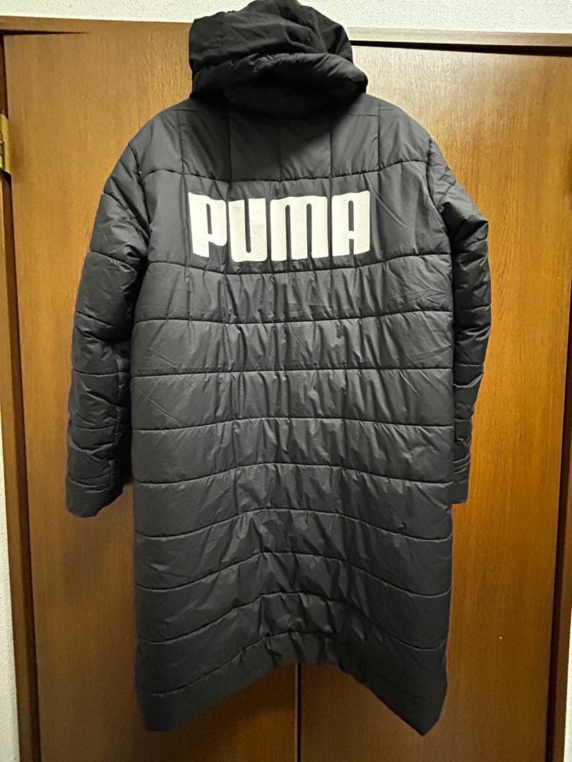 PUMA フード付き ブラックベンチコート