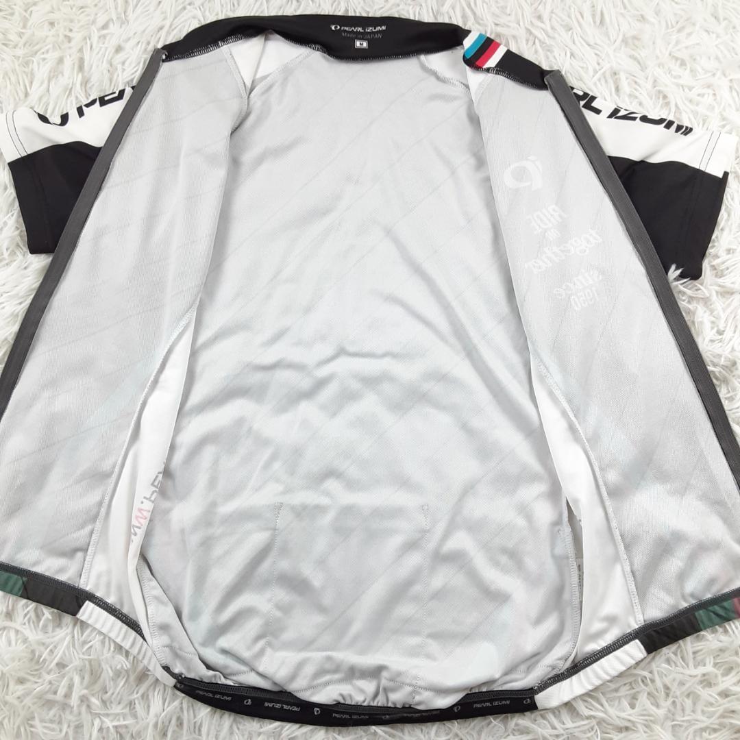 美品◎PEARL IZUMI サイクリングウェアセットアップ グローブ付 黒白