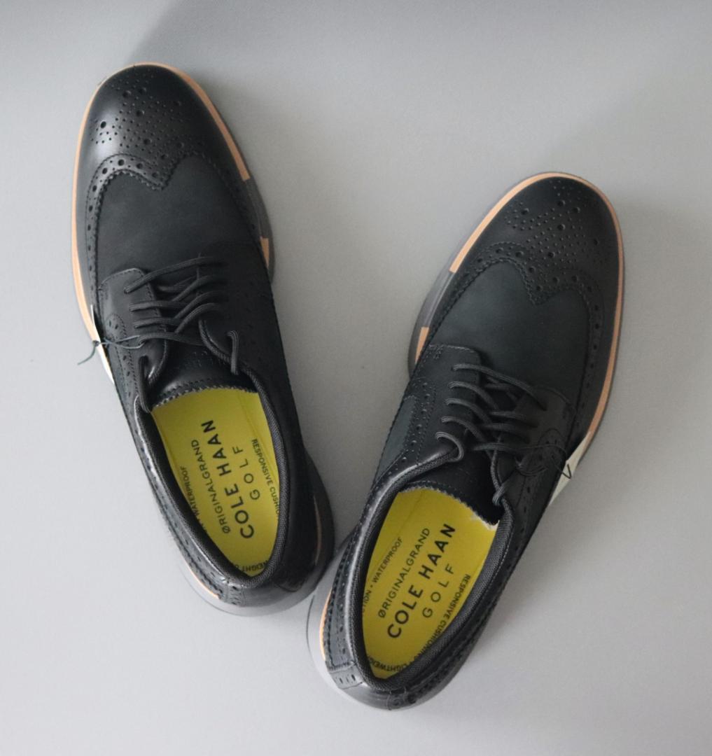 38,500円新品【コールハーン ゴルフ】ゴルフシューズ 黒 9.5(27cm