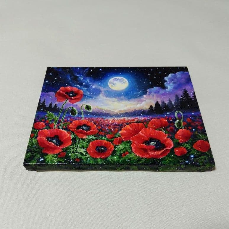な*み様 【ポピー】アクリル画 F3 風景画 絵画