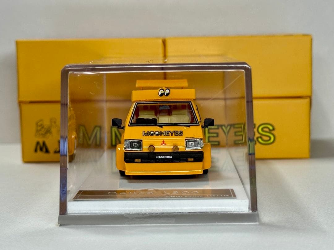 ☆MJモデル 1/64 三菱 デリカ MOONEYES ミニカー イエロー☆